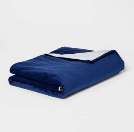 60"x 40" 6lbs Waterproof Removable Cover Weighted Blanket Blue