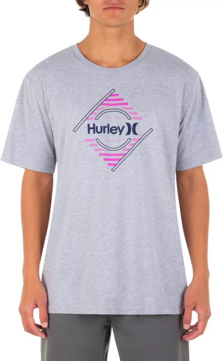 Hurley Mens' Stairway Tee - Heather Grey
