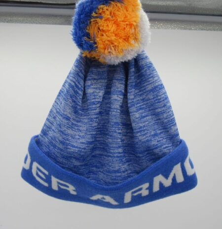 Under Armour Boys' Coldgear Beanie w/ Pom Pom - Blue