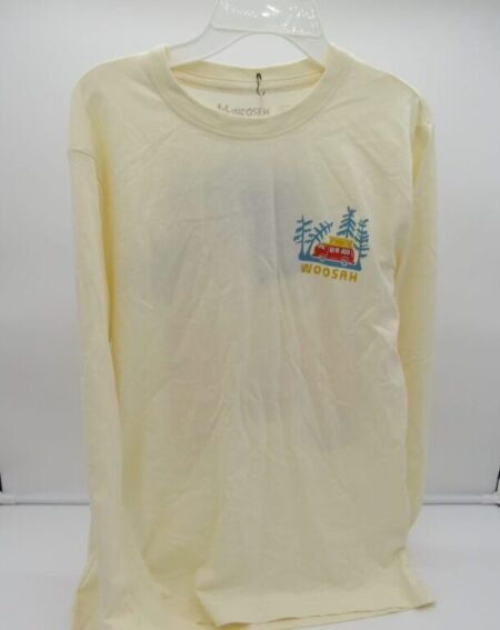 Woosah Adult Visitors Here Long-Sleeve Graphic Shirt - Bone