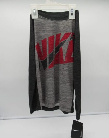 Nike Boys' Long-Sleeve Logo Shirt - Light Smoke Grey