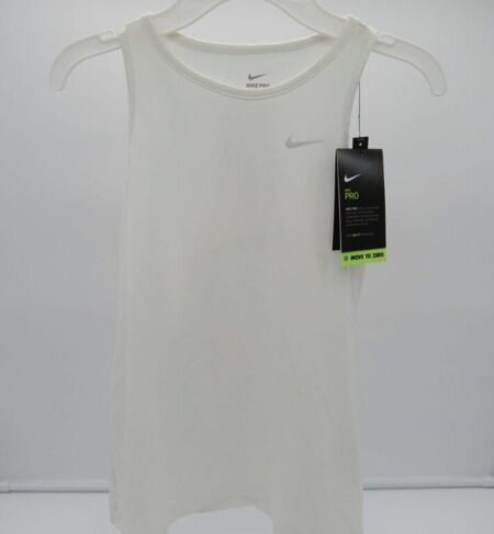 Nike Girls' Pro Tank - Medium - White