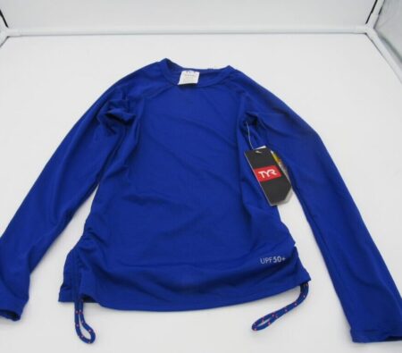 TYR Girls' Solid Belize Long Sleeve Rash Guard