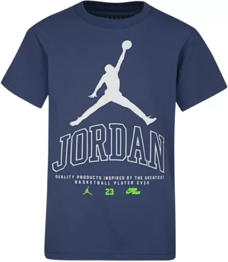 Jordan Boys' No Look Washed T-Shirt - Dark Marina Blue