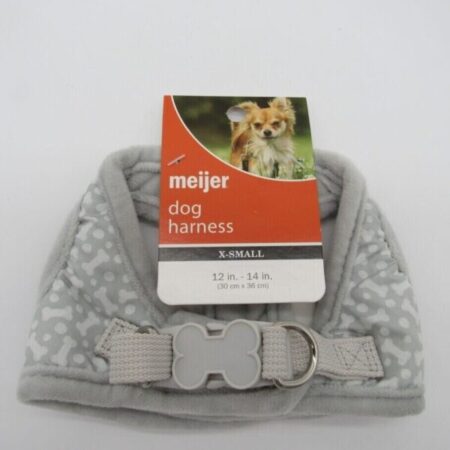 Meijer - Dog Harness XS (12-14) - Bone-a-dots Grey