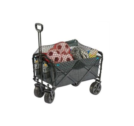 Mac Sports Extra Large Folding Wagon with Cargo Net