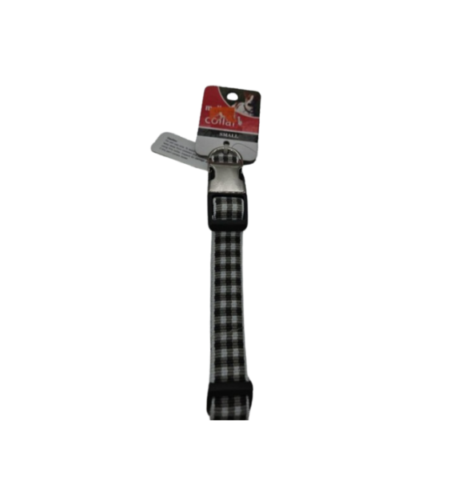 Black Checkered Pet Collar