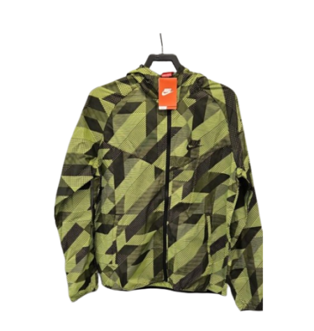 Nike Mens Printed Windrunner Full Zip Jacket Grey/Green