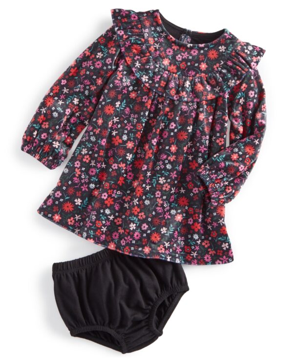 First Impressions Baby Girls Floral Ruffled Dress - Image 2