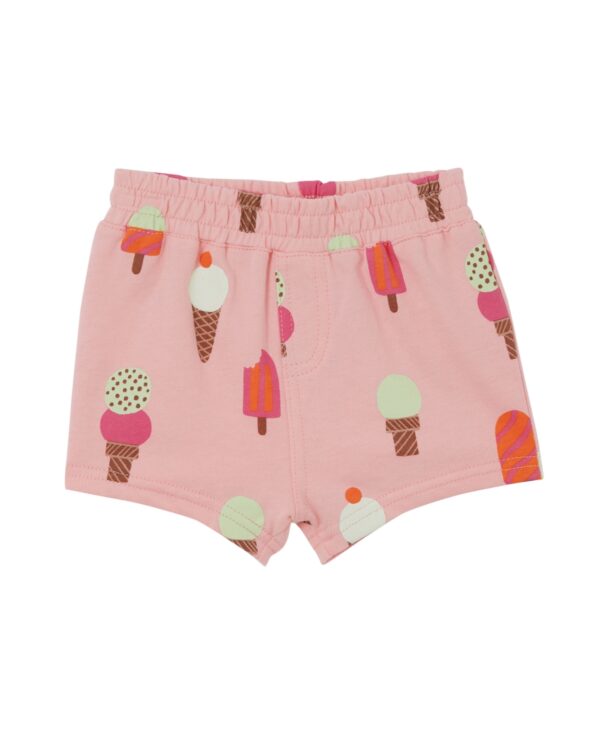 Baby Girls Pull-on Shorts with Elastic Waist