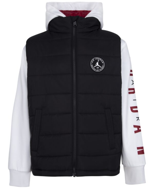 Jordan Little Boys Hooded 2Fer Puffer Jacket