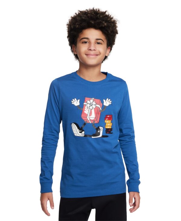 Nike Big Kids Sportswear Printed Long-Sleeve T-Shirt - Image 5