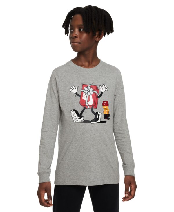 Nike Big Kids Sportswear Printed Long-Sleeve T-Shirt - Image 2