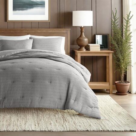 Ienjoy Home Waffle Textured Comforter Set