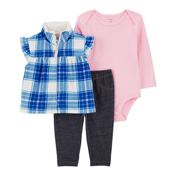 Carter's Baby Girls Vest, Bodysuit, and Pants Set