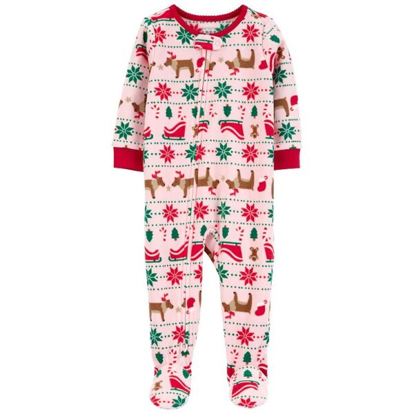 Carter's Baby Girls Fair Isle One-Piece Footed Pajamas