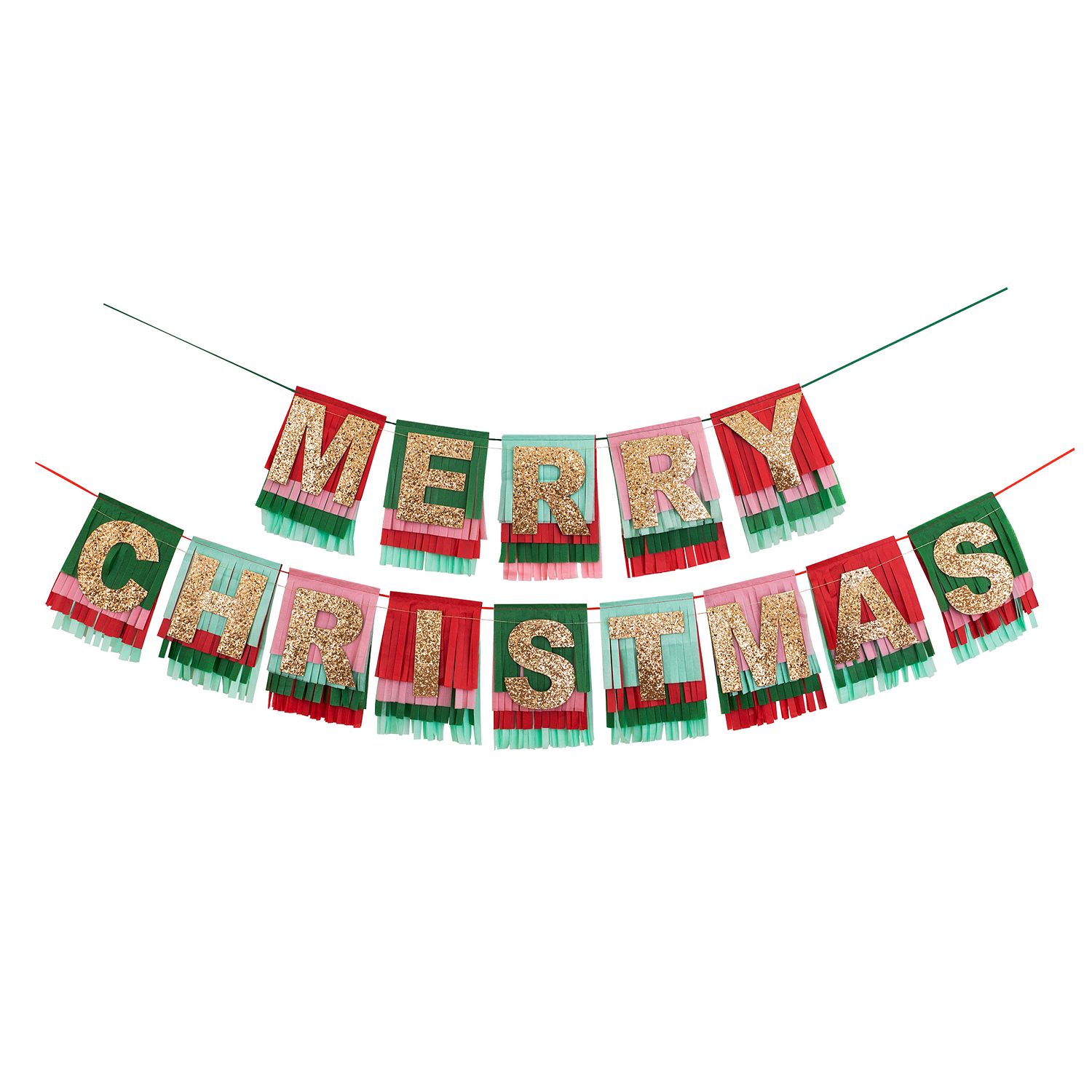 Meri Meri Merry Christmas Fringe Garland Banner