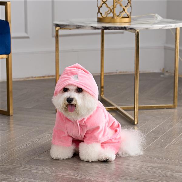 Juicy Couture Pink Velour Pet Bling Tracksuit - Medium/Large