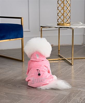 Juicy Couture Pink Velour Pet Bling Tracksuit - Medium/Large - Image 2