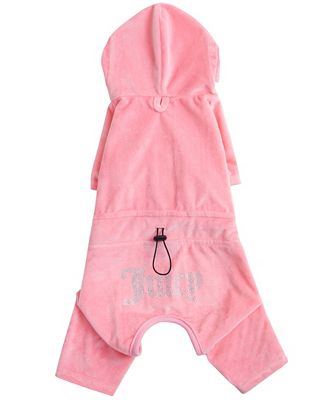 Juicy Couture Pink Velour Pet Bling Tracksuit - Medium/Large - Image 4