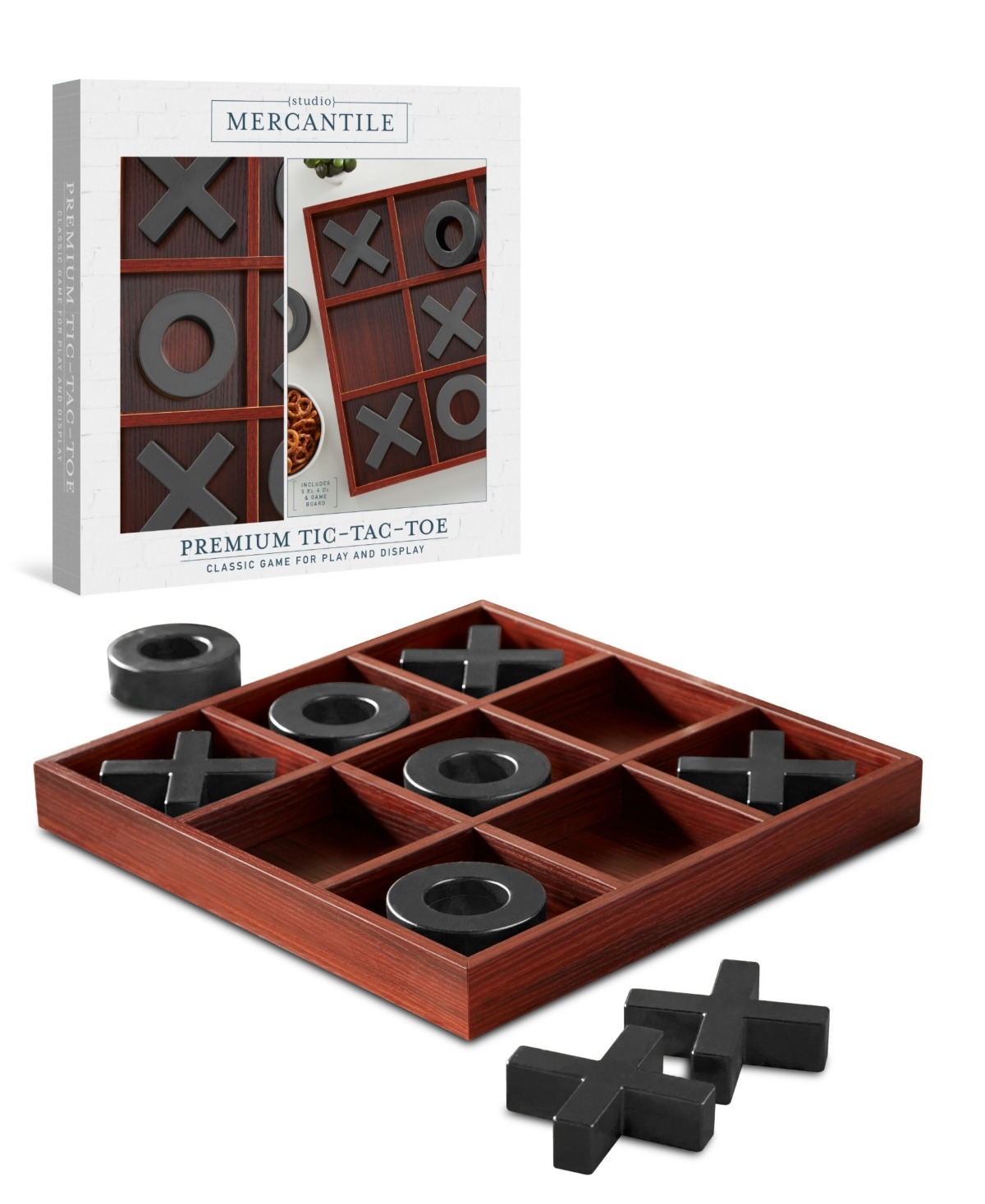 Premium Solid Wood Tic Tac Toe Board Game by Studio Mercantile