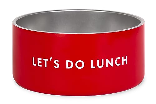 Kate Spade New York "Let's Do Lunch" Stainless Steel Dog Bowl (32 oz)