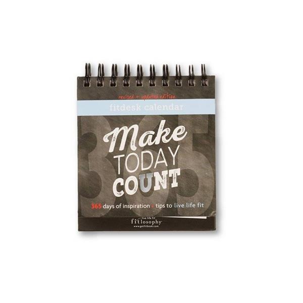 Fitlosophy "Make Today Count" Inspirational FitDesk 365-Day Perpetual Calendar