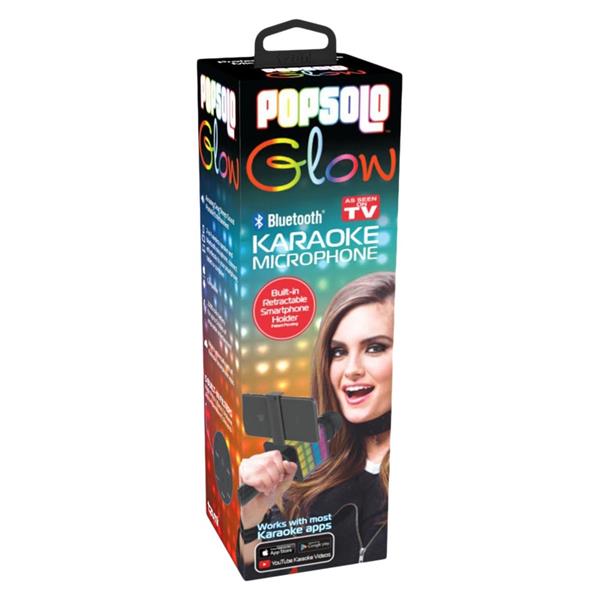 PopSolo Glow Wireless LED Bluetooth Karaoke Microphone
