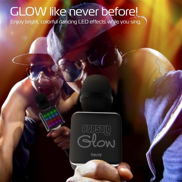 PopSolo Glow Wireless LED Bluetooth Karaoke Microphone - Image 4