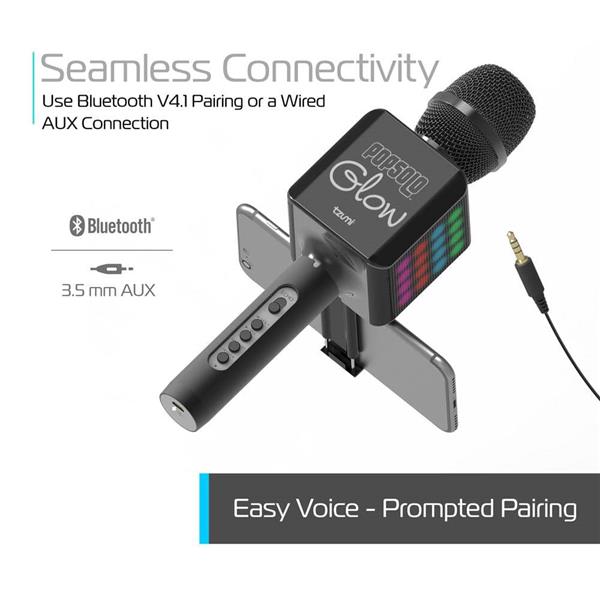 PopSolo Glow Wireless LED Bluetooth Karaoke Microphone - Image 6