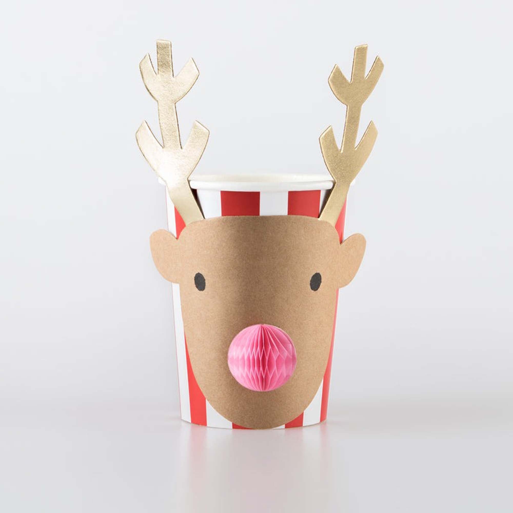 Jolly Christmas Honeycomb 9oz. Paper Cups (8 Count) - Image 2