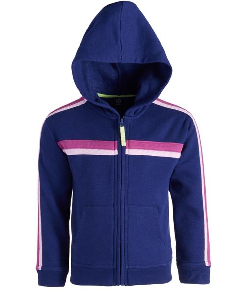 ID Ideology Big Girls Colorblocked Fleece Long-Sleeved Hoodie Zip-up Sweatshirt