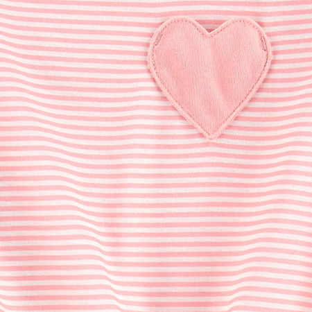 Carter's Toddler Girl Heart Striped Pajama Set (3T) - Image 2