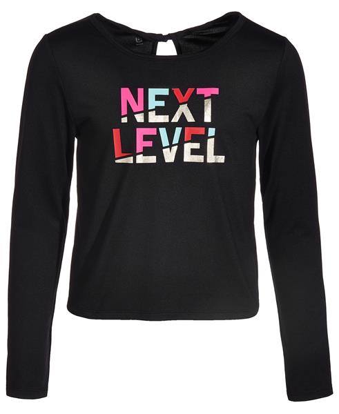 ID Ideology Big Girls Printed Twist Back Long-Sleeve T-Shirt